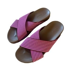 Rothy's Pink and Brown Sandals